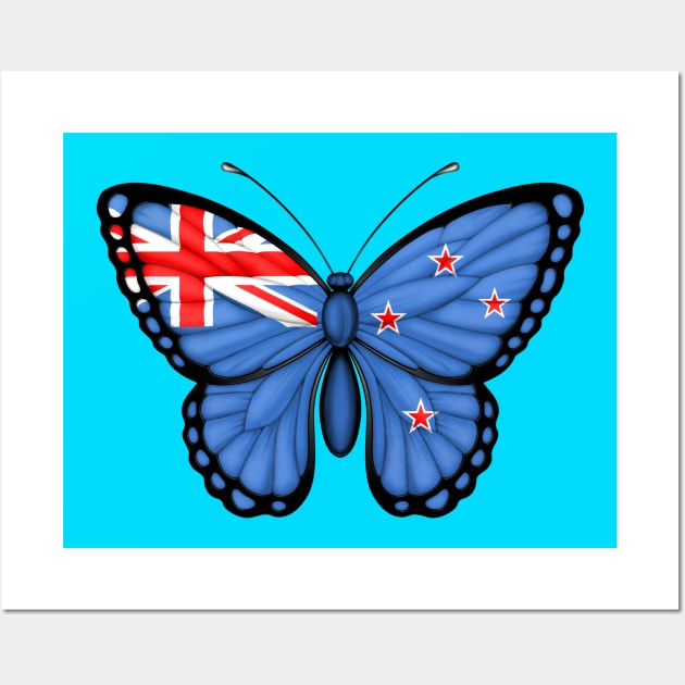 New Zealand Flag Butterfly Wall Art by jeffbartels